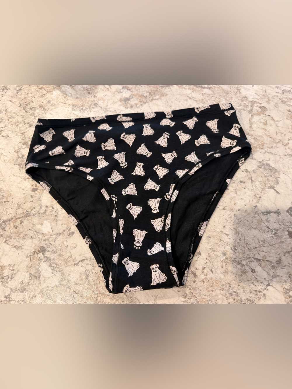 VS PINK HALLOWEEN PANTY Large Cheeky  NWOT Ghost Dog